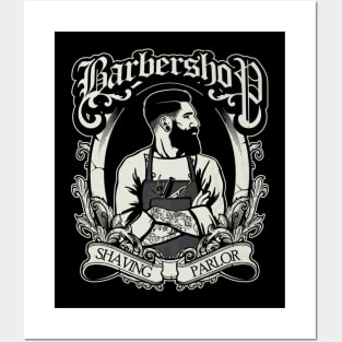 Barbershop Beard Barber Posters and Art